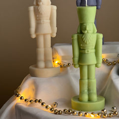 Handmade Nutcracker Candle: Sculptural Christmas Decor Gift-5