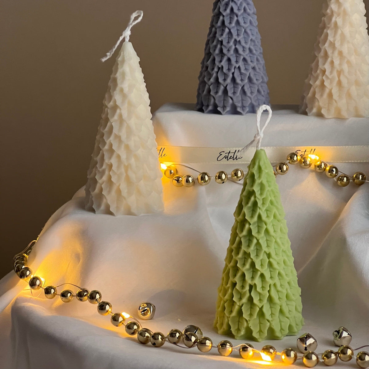 Handmade Soy Christmas Tree Candle: Festive Home Decor-2