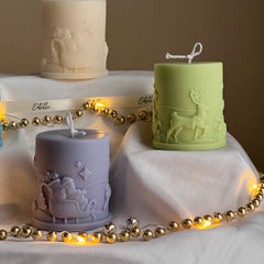 Handmade Santa Claus Soy Candle: Christmas Home Decor-3