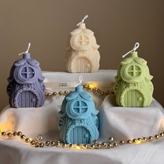 Christmas House Candle: Handmade Soy Wax Festive Decor-6