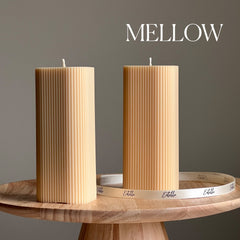 Ribbed Pillar Soy Wax Candle | Handmade Home Decor-6