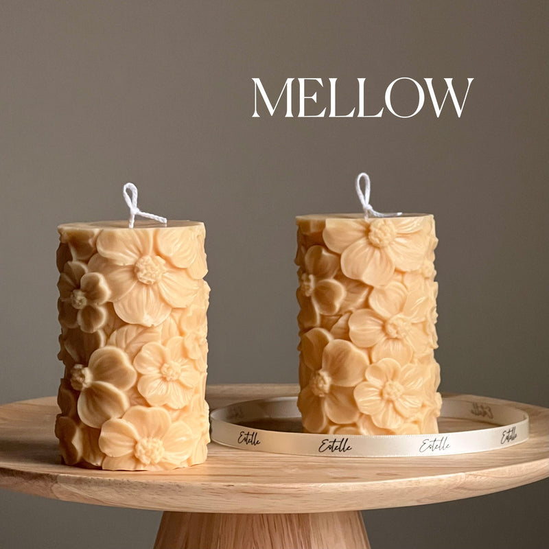 Handmade Sakura Soy Wax Pillar Candle | Home Decor-3