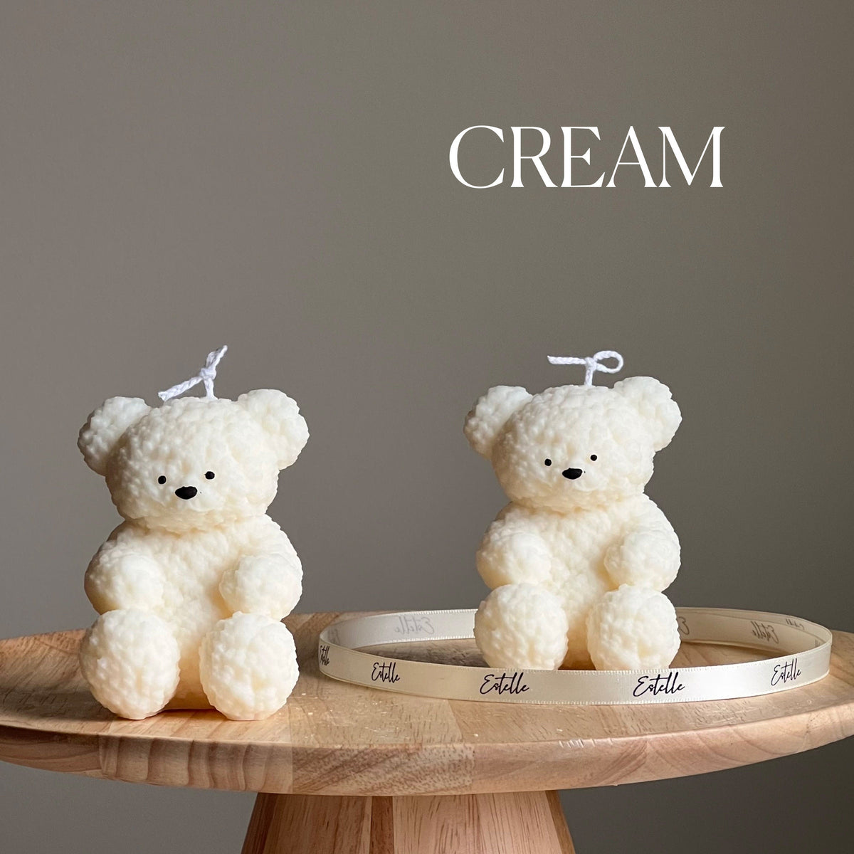 Fluffy Bear Soy Wax Candle | Handmade Home Decor-3