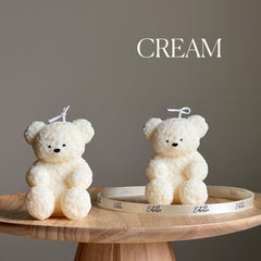Fluffy Bear Soy Wax Candle | Handmade Home Decor-3