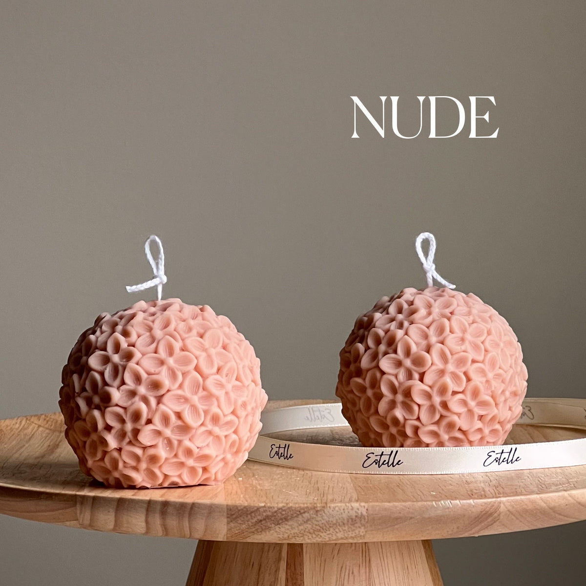 Handmade Soy Wax Ball Candle | Decorative Unscented Candle-2