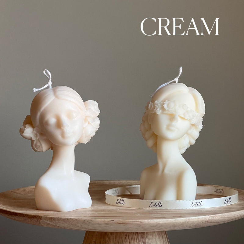 Handmade Blinded Lady Soy Wax Candle | Torso Female Candle-4