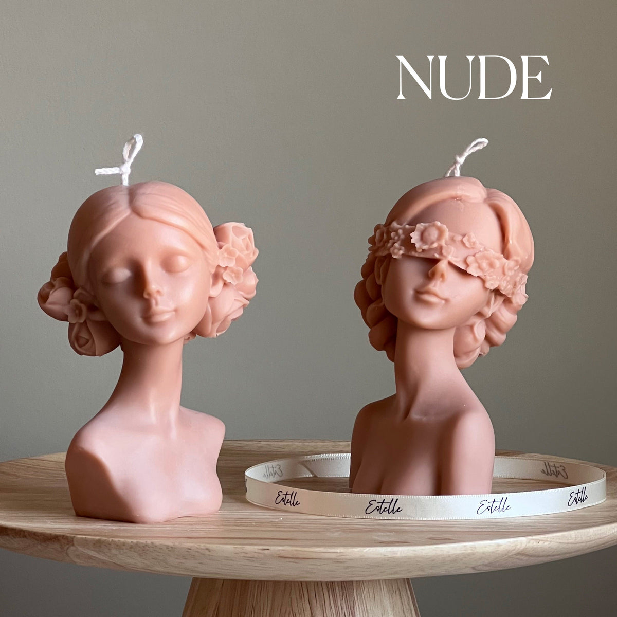 Handmade Blinded Lady Soy Wax Candle | Torso Female Candle-3
