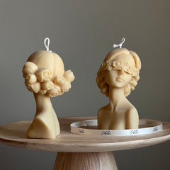 Handmade Blinded Lady Soy Wax Candle | Torso Female Candle-2