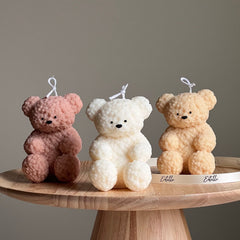 Fluffy Bear Soy Wax Candle | Handmade Home Decor-1