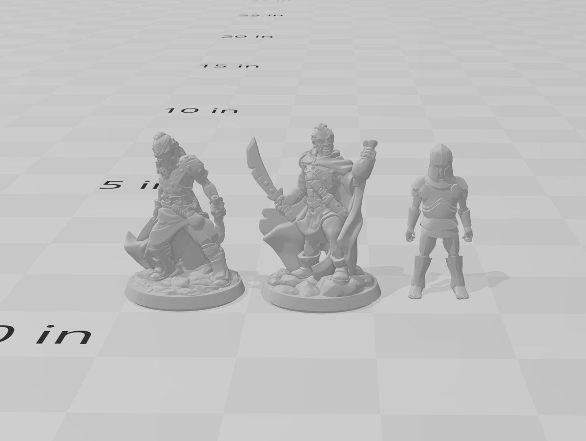 DnD Bandit Brothers Mini Set - Arbiter Minitatures - Thief | Rogue | Wargaming | Pathfinder | City | Fighter | Thug | Brute | Male | 28mm-2