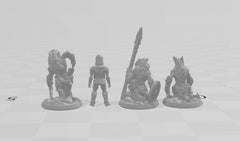 3 Gnoll Mini Set - Arbiter Minitatures - | DnD | Hyenaman | Dog | Wargaming | Pathfinder | Wolf | Cave | Hills | Plains | Fighter | Ranger-3
