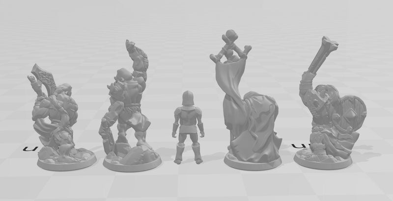 4 Orc Warriors dnd Mini Set - Arbiter Minitatures - | DnD | Goblinoid | Fighter | Wargaming | Pathfinder | Wolf | Shaman | Barbarian | Cave-3