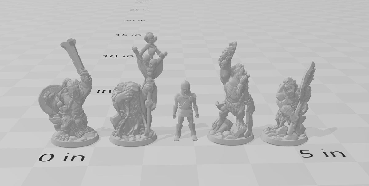 4 Orc Warriors dnd Mini Set - Arbiter Minitatures - | DnD | Goblinoid | Fighter | Wargaming | Pathfinder | Wolf | Shaman | Barbarian | Cave-2