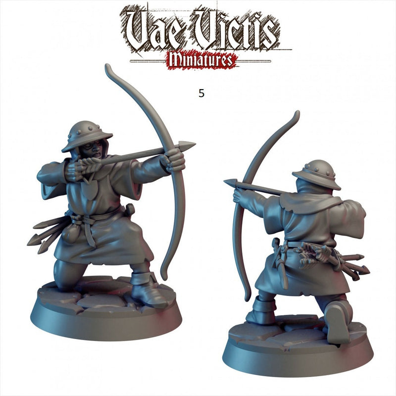 Bowmen of the Kingdom 28/32mm mini set - Vae Victis | DnD | Archer | Villager | Ranger | Human | Pathfinder | TTRPG | Wargaming | Frostgrave-6