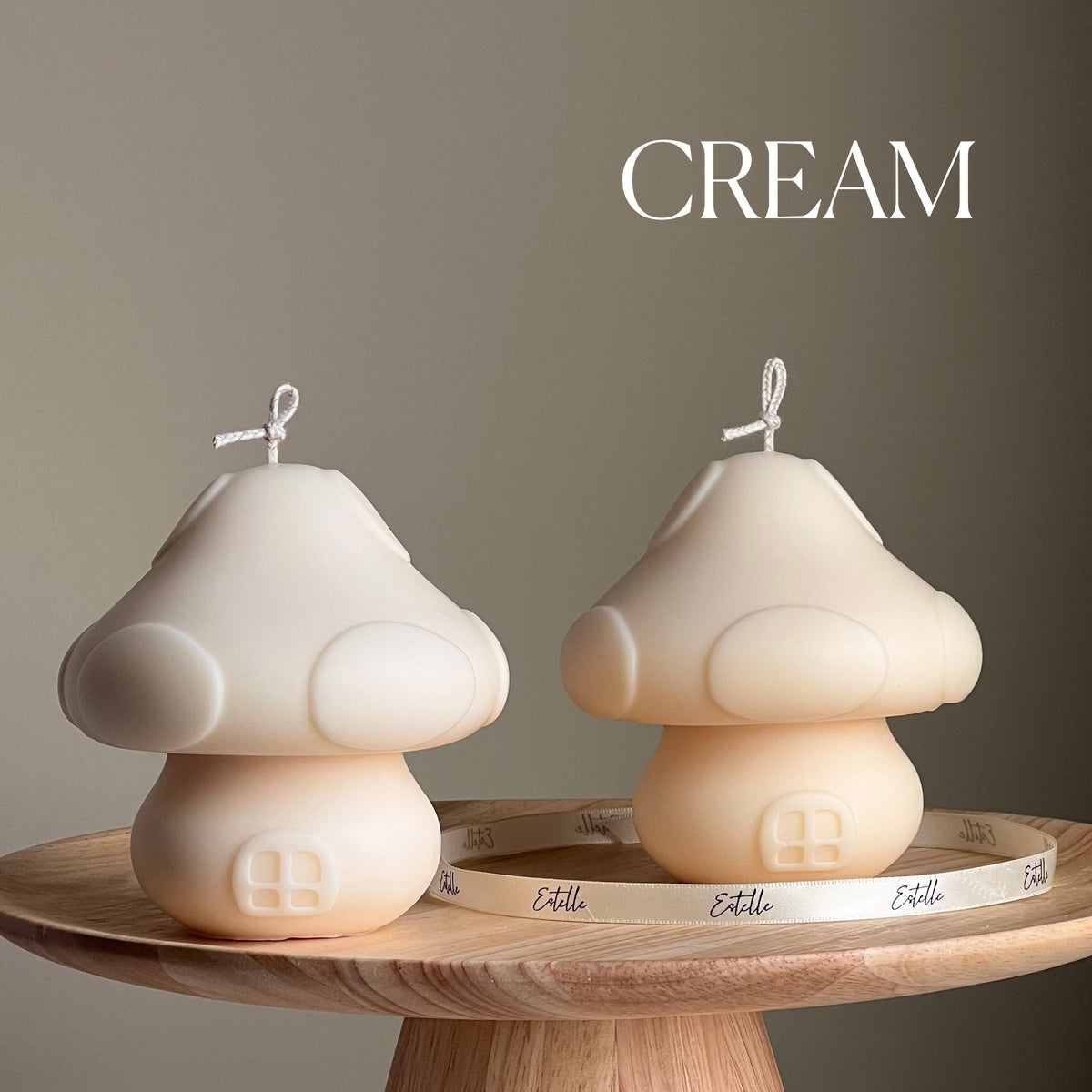 Handmade Mushroom House Candle | Sculptural Soy Pillar-3
