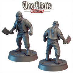 Disgruntled Villager 28/32mm mini - Vae Victis | DnD | Sorcerer | Warlock | Magician | Human | Pathfinder | TTRPG | Wargaming | Frostgrave-1