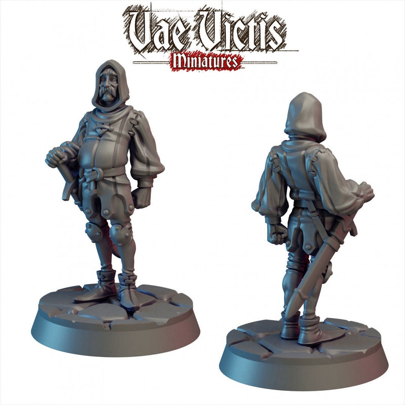 Tired Old Guard 28/32mm mini - Vae Victis | DnD | Townsfolk | Fighter | Human | Pathfinder | TTRPG | Male | Frostgrave | Monster-1