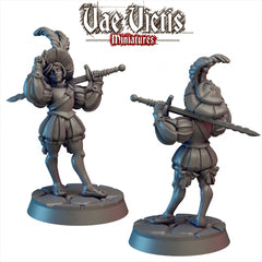 Landsknecht girl 28/32mm mini - Vae Victis | DnD | Paldin | Fighter | Human | Pathfinder | TTRPG | Female | Frostgrave | Monster-1