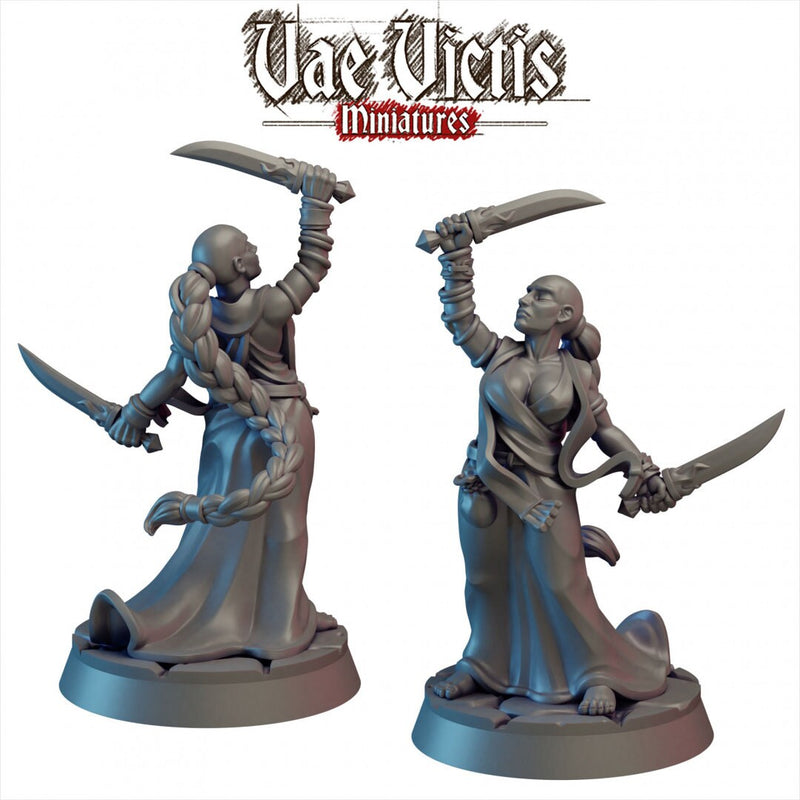 Augur 28/32mm mini - Vae Victis | DnD | Monk | Fighter | Human | Pathfinder | TTRPG | Female | Frostgrave | Cleric | Priestess-1