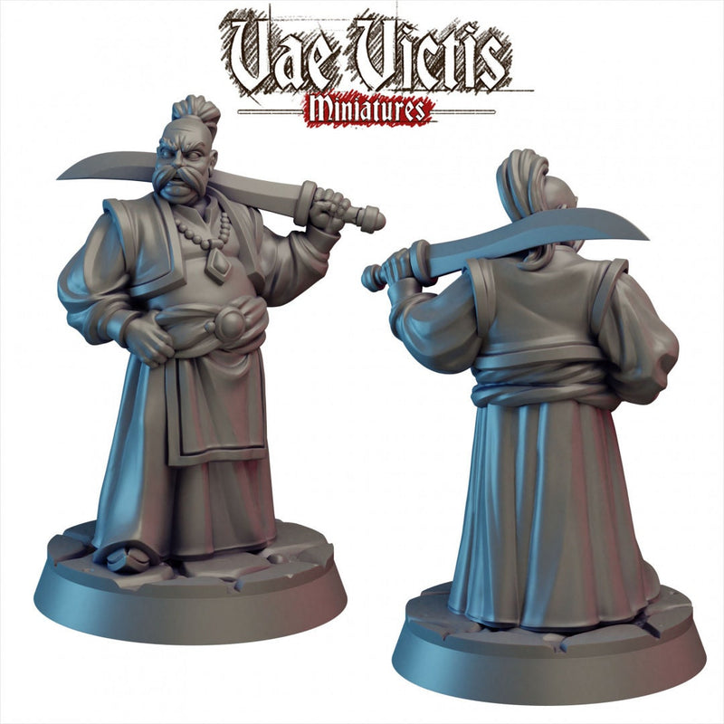Eastern Merchant 28/32mm mini - Vae Victis | DnD | Villager | Shopkeeper | Innkeep| Pathfinder | TTRPG | Male | Fighter |-1