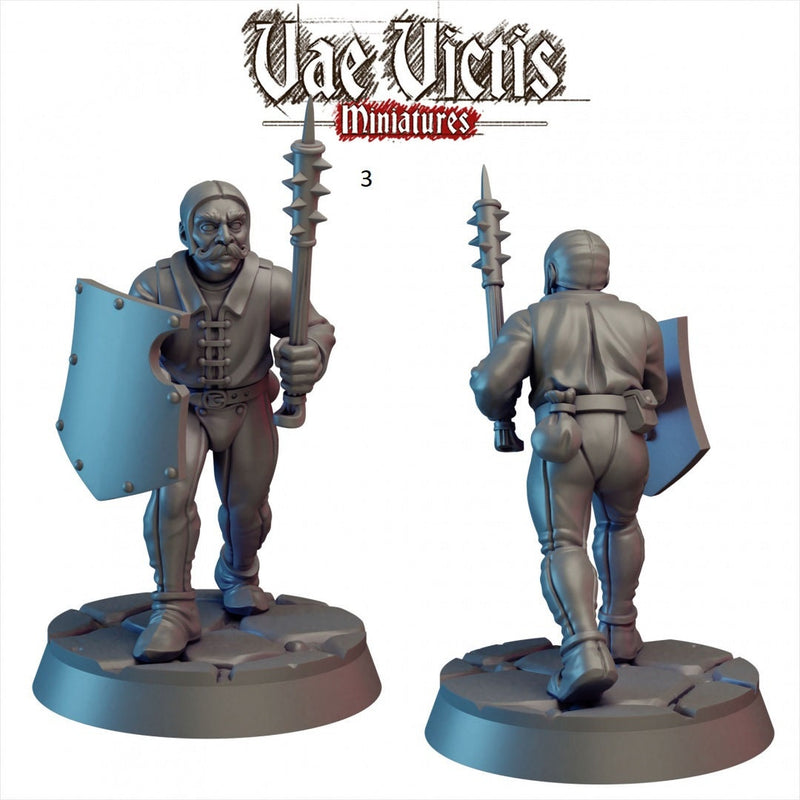 Human Mercenaries 28/32mm mini set - Vae Victis | DnD | Fighter | Villager | Soldier | Guards | Pathfinder | TTRPG | Wargaming | Frostgrave-4