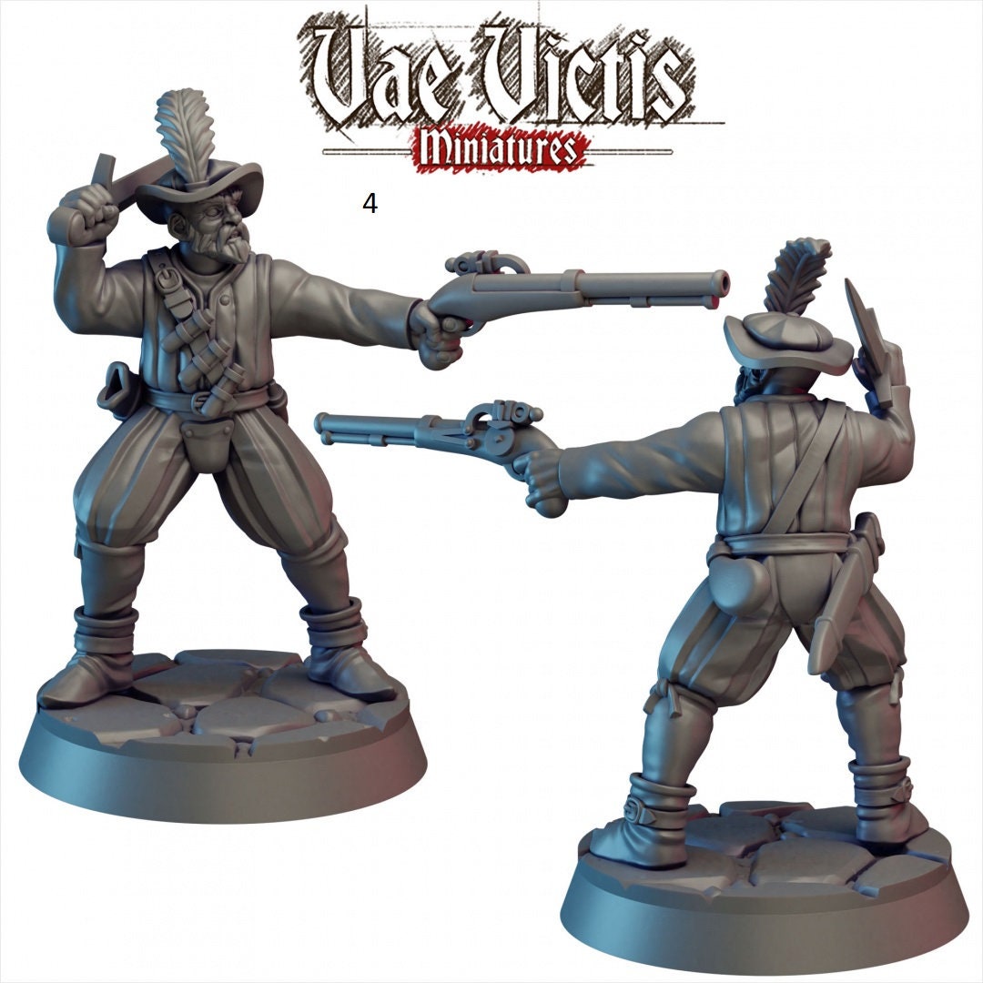 Human Mercenaries 28/32mm mini set - Vae Victis | DnD | Fighter | Villager | Soldier | Guards | Pathfinder | TTRPG | Wargaming | Frostgrave-5