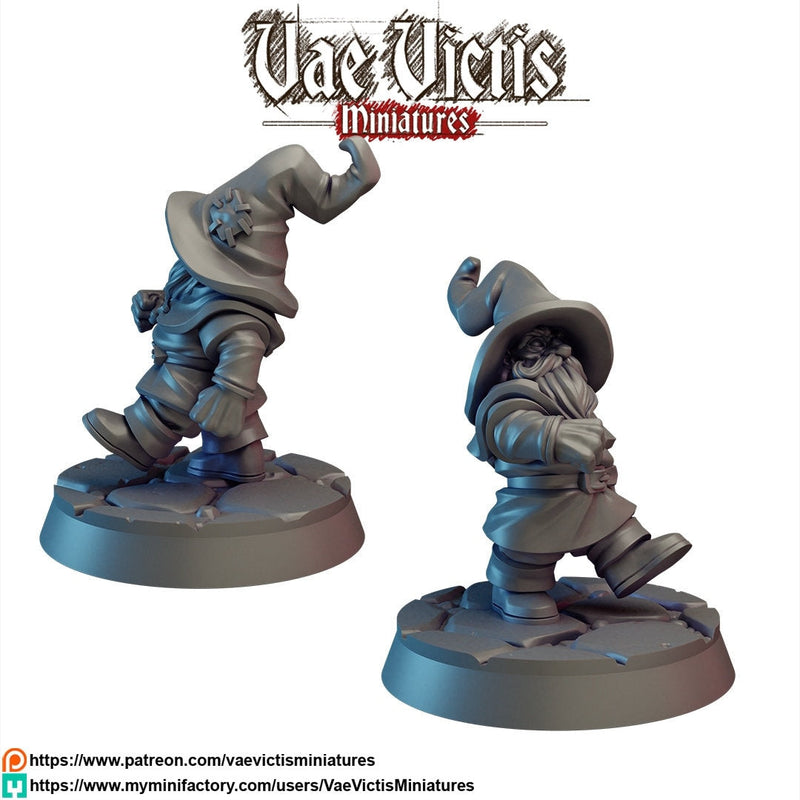 Gnome dnd mini - Vae Victis | DnD | Commoner | Villager| Townsfolk | Pathfinder | TTRPG | Male | Wizard | 28mm 32mm | Cute | Fantasy-1