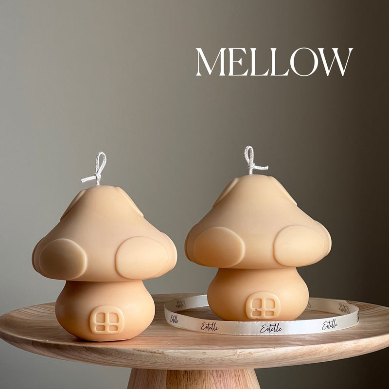 Handmade Mushroom House Candle | Sculptural Soy Pillar-4