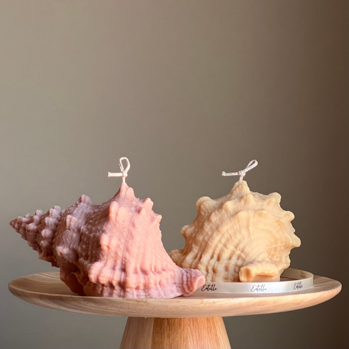 Large Seashell Soy Wax Candle: Unique Home Decor-1