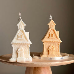Large House Candle: Hand-Poured Soy Wax Sculptural Candle-1