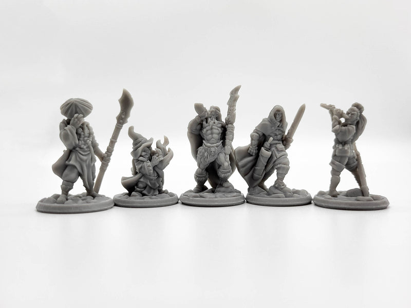 DnD Miniature Party Set 5 - 28mm Adventuring Group - Paladin | Monk | Sorcerer | Bard | Barbarian | Pathfinder-1