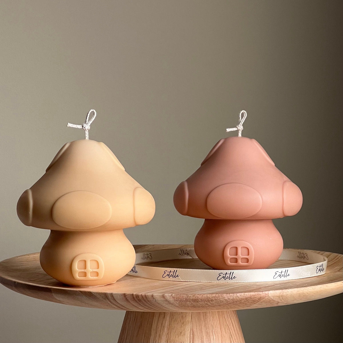 Handmade Mushroom House Candle | Sculptural Soy Pillar-1