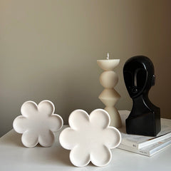 Flower Trinket Tray: Handmade Jesmonite Jewelry Dish, Scandi Decor-1