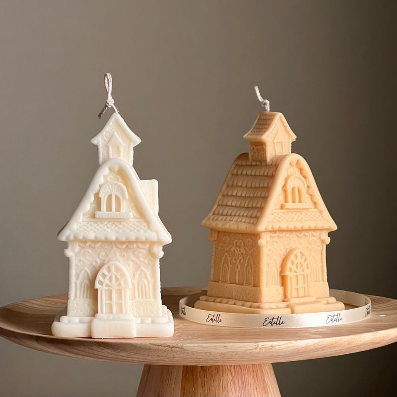 Large House Candle: Hand-Poured Soy Wax Sculptural Candle-2