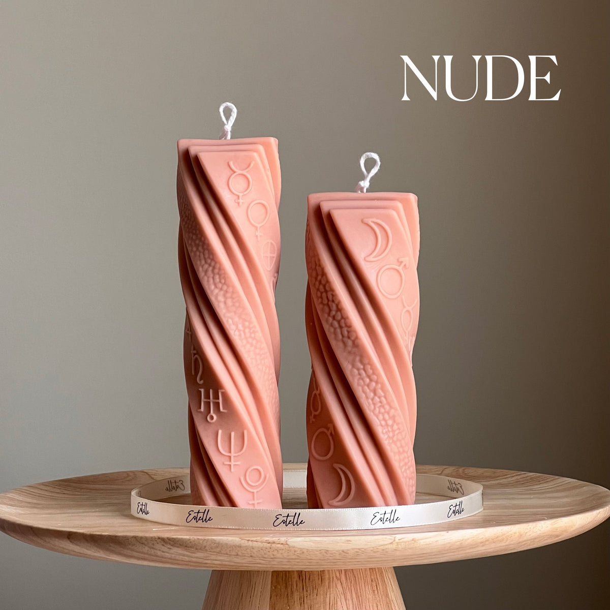 Astrological Pillar Candle: Soy Wax, Shaped Decorative Candle-2
