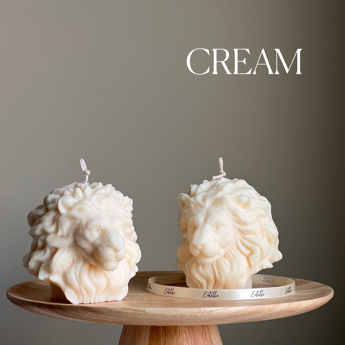Handmade Lion Candle: Sculptural Soy Wax Animal Candle-3