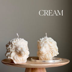 Handmade Lion Candle: Sculptural Soy Wax Animal Candle-3