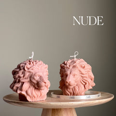 Handmade Lion Candle: Sculptural Soy Wax Animal Candle-2