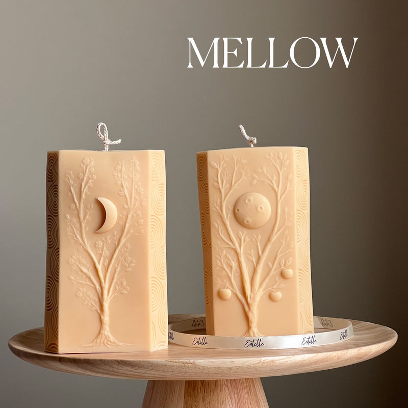 Moon Seasons Triangle Soy Candle | Handmade Pillar Candle-4