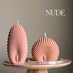 Sea Shell Candle Duo: Decorative Soy Wax Clam Shell Candles-2