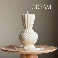 Handmade Diamond Vase Candle | Boho Home Decor-3