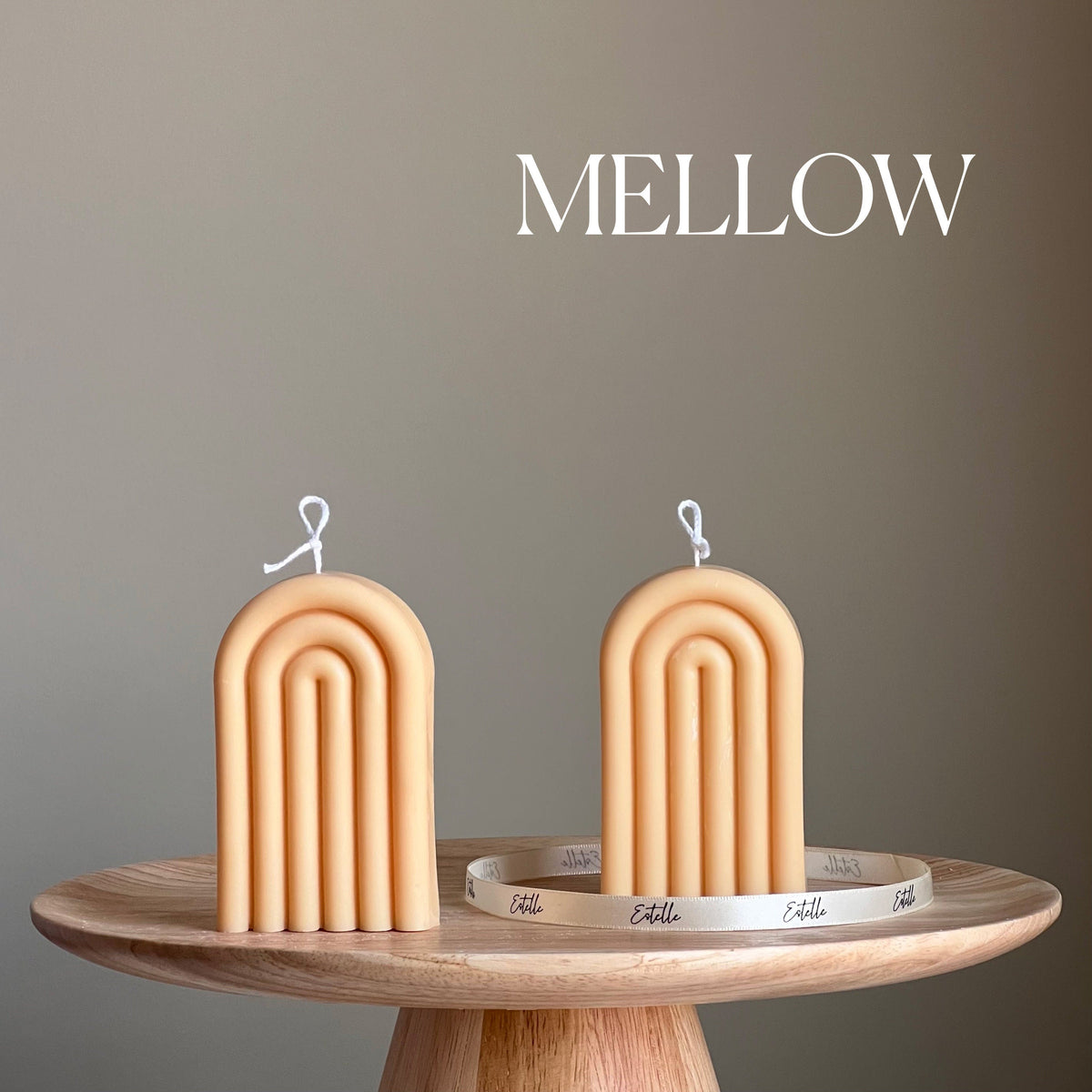 Hand Poured Rainbow Soy Wax Candle: Sculptural Home Decor-4