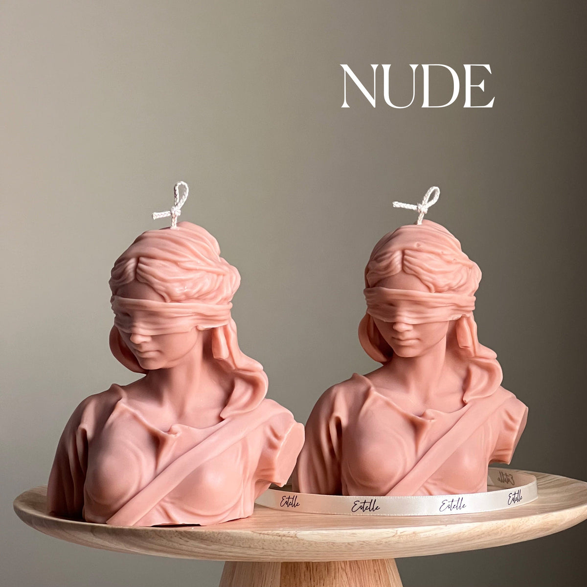 Blind Justice Soy Wax Candle: Woman Bust Statue Candle-3