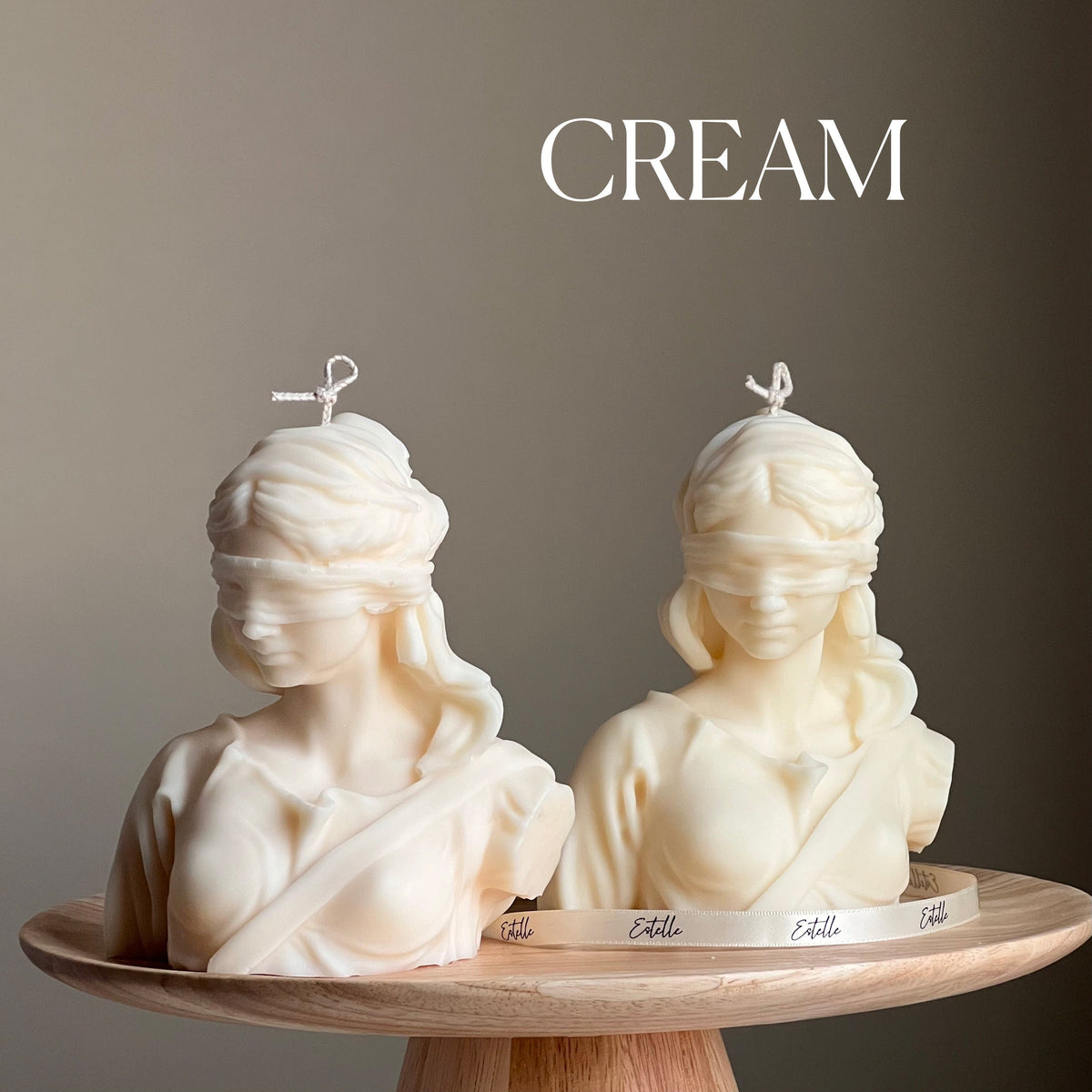 Blind Justice Soy Wax Candle: Woman Bust Statue Candle-5