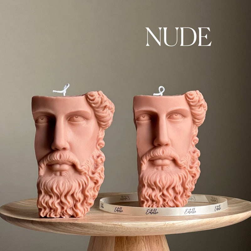 Zeus Bust Soy Candle | Greek Statue Decor-4