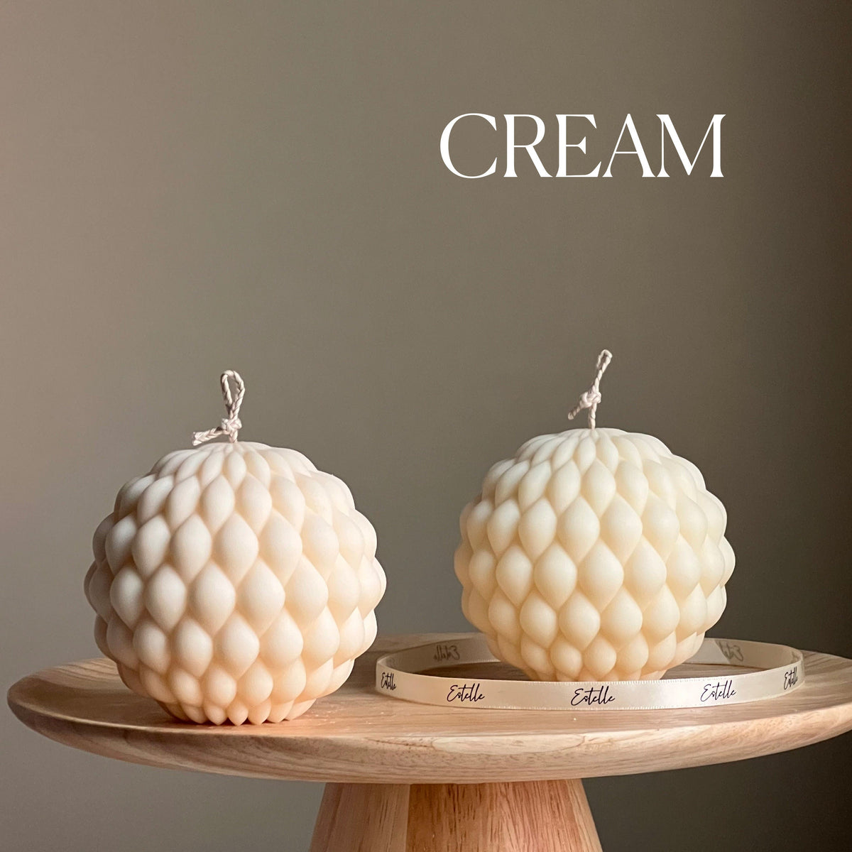 Large Bubble Ball Candle: Handmade Soy Pillar Candle, Home Decor-3