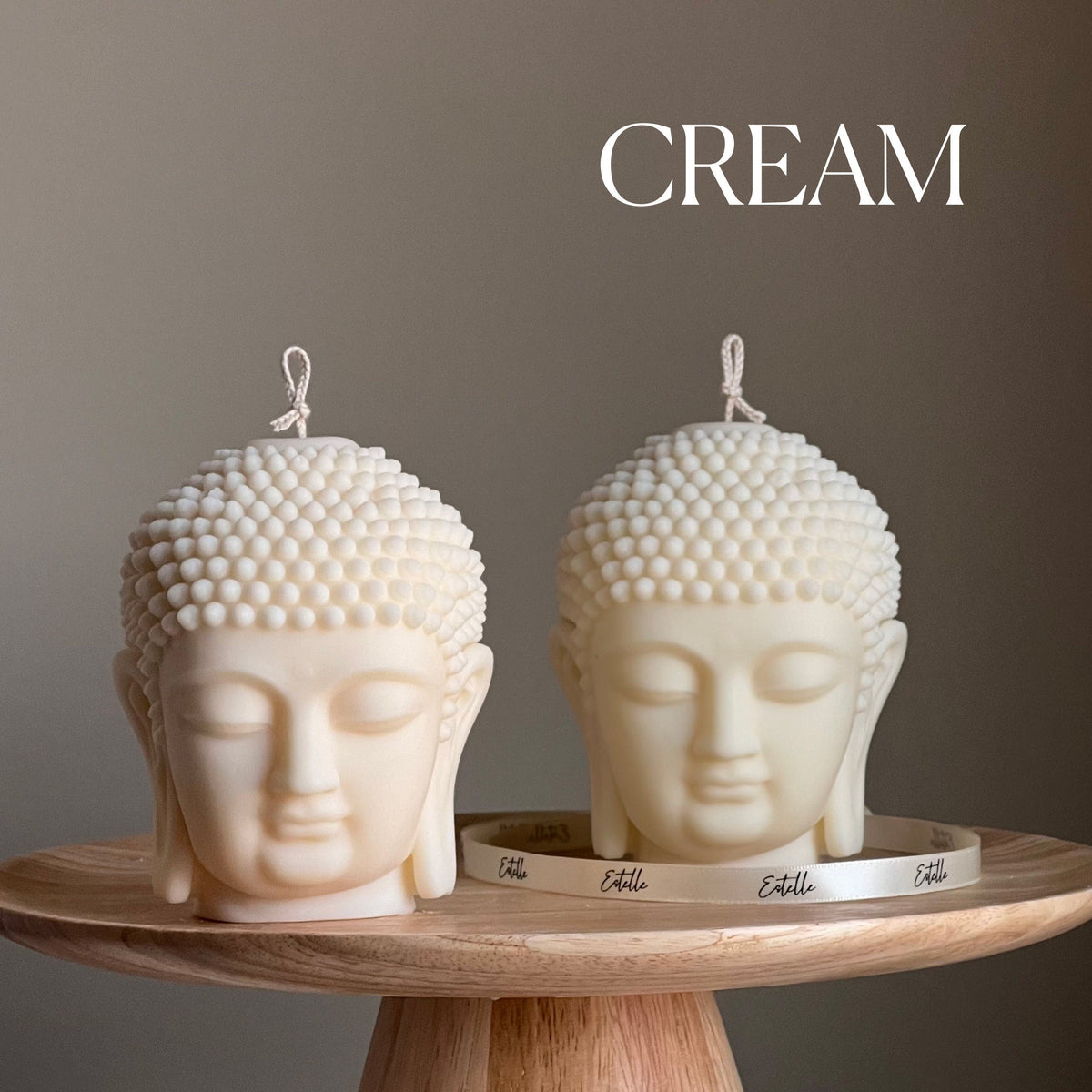 Buddha Bust Candle | Sculptural Soy Wax Statue-3