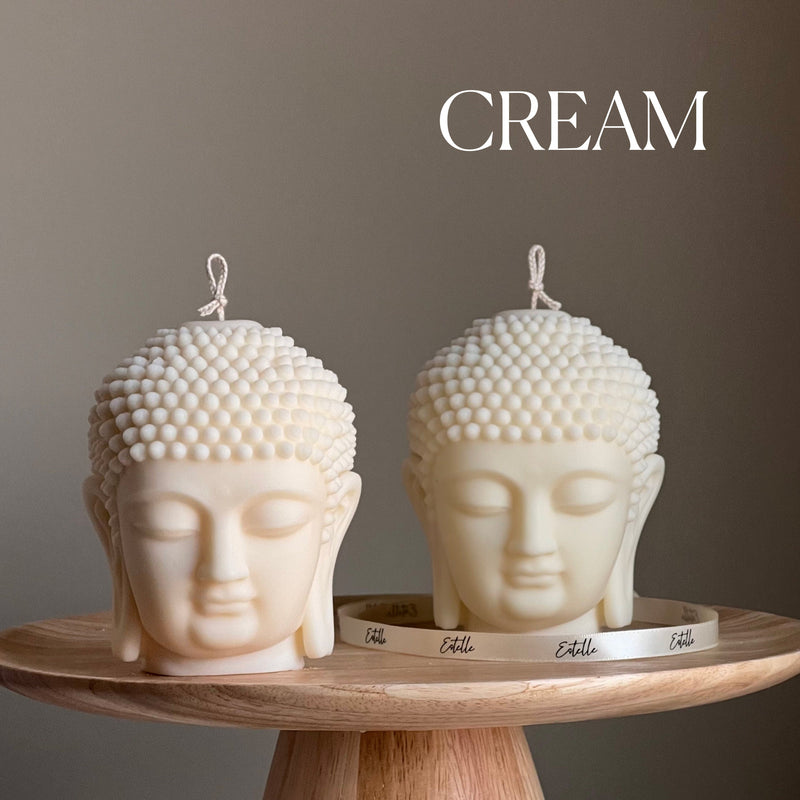 Buddha Bust Candle | Sculptural Soy Wax Statue-3