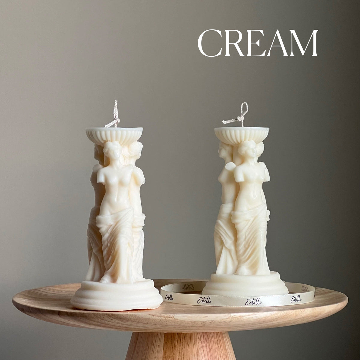 Venus Greek Goddess Soy Candle: Sculptural Column Statue Candle-3
