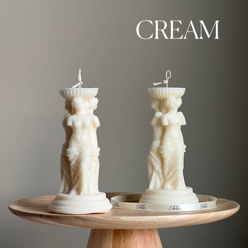 Venus Greek Goddess Soy Candle: Sculptural Column Statue Candle-3